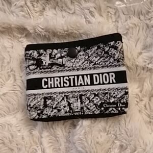 Christian Dior LE Black and White Pouch with Snap Closure Addition